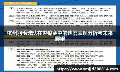 杭州羽毛球队在世锦赛中的速度表现分析与未来展望